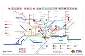 TfL has created a special 'Taylor's version' Tube map