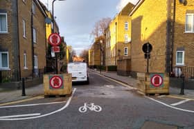 Vandalism against a low-traffic neighbourhood in Hackney, east London, in 2020. Credit: Hackney Cyclist/Twitter