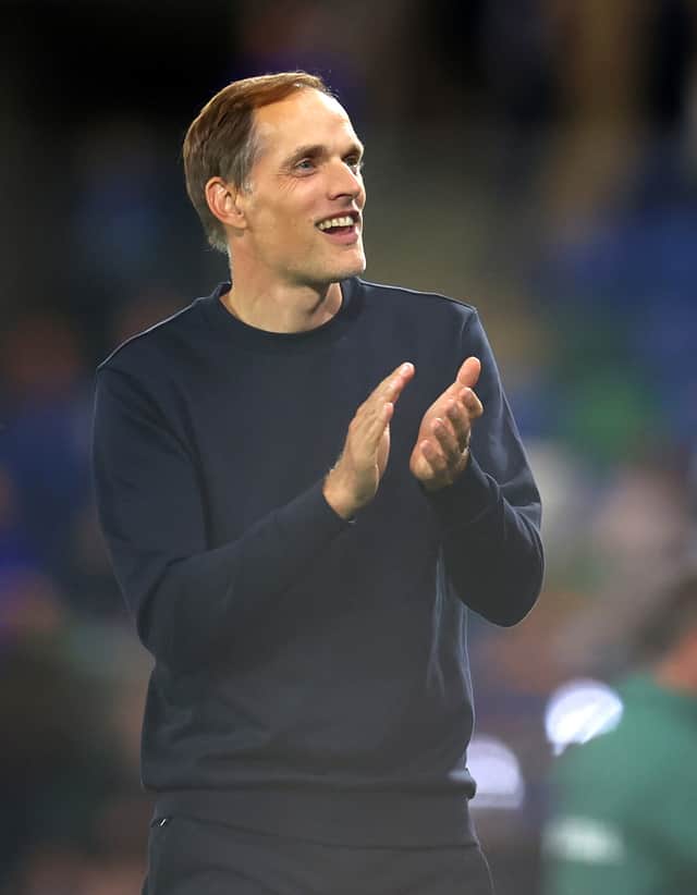 Thomas Tuchel manager of Chelsea after the UEFA Super Cup final Photo by Catherine Ivill/Getty Images)