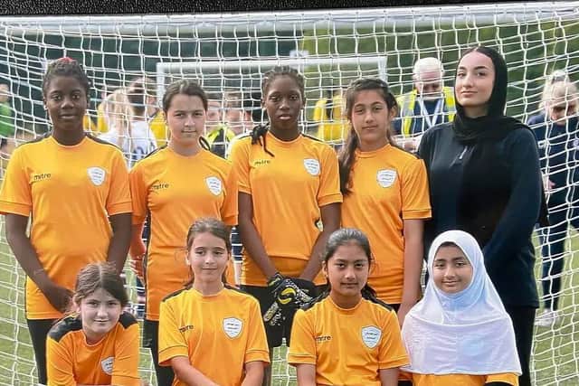 Abresham girls’ club is the first Afghan and Muslim women’s football team in London. Credit: Abresham Girls’ Club