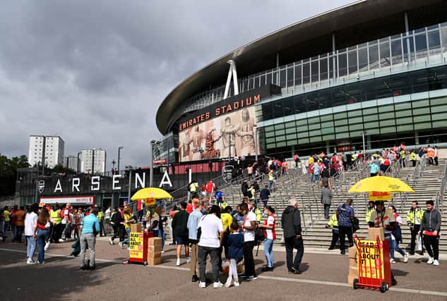 Fans outside the Emirates Stadium (Photo by Shaun Botterill/Getty Images)