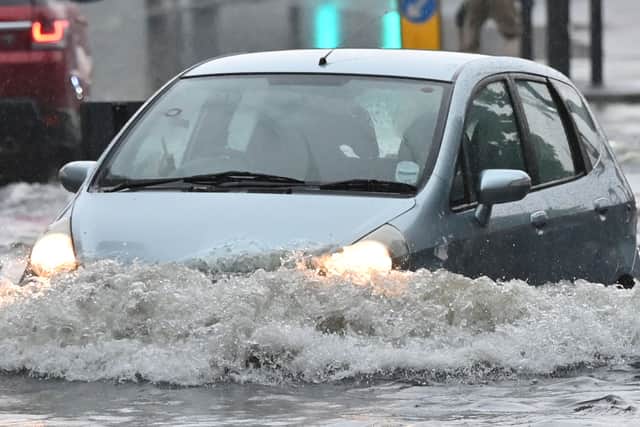 Flooding in London on July 25 2021 dur to heavy rain. Credit: JUSTIN TALLIS/AFP via Getty Images