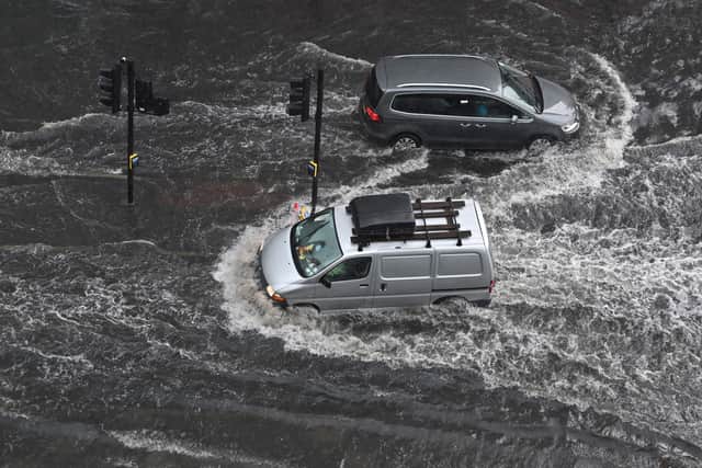 Flooding in London this summer. Credit: Justin Tallis/AFP via Getty Images