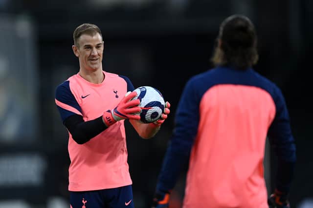 Joe Hart at  Tottenham Hotspur . (Photo by Neil Hall - Pool/Getty Images)