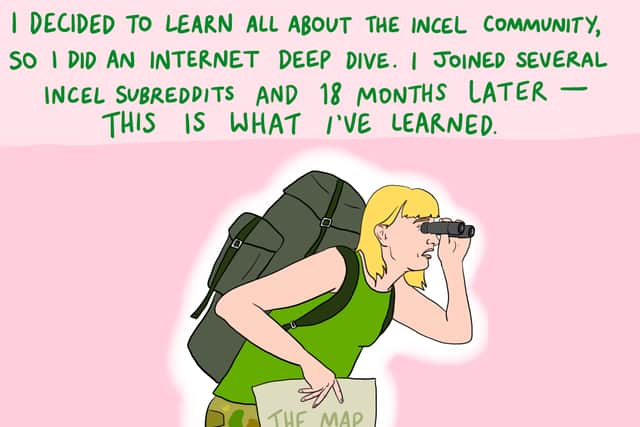 Lily’s brilliant cartoons on incels. Credit: Vulgar Drawings