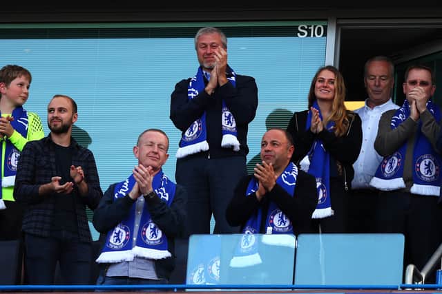 Roman Abramovich, Chelsea owner celebrate during a game  (Photo by Clive Rose/Getty Images)