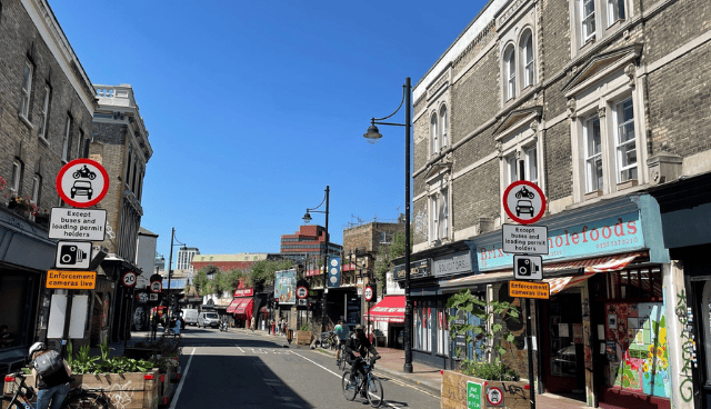 The low-traffic neighbourhood in Railton Road, Brixton, Lambeth. Credit: Lambeth Council