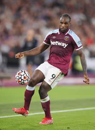 Michail Antonio of West Ham in action during the Premier League match (Photo by Michael Regan/Getty Images)