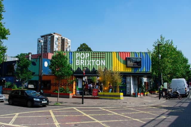 Pop Brixton is a collection of shipping containers, with food, beer and wine. Credit: Shutterstock