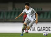Takehiro Tomiyasu of Arsenal in  for Bologna  (Photo by Alessandro Sabattini/Getty Images)