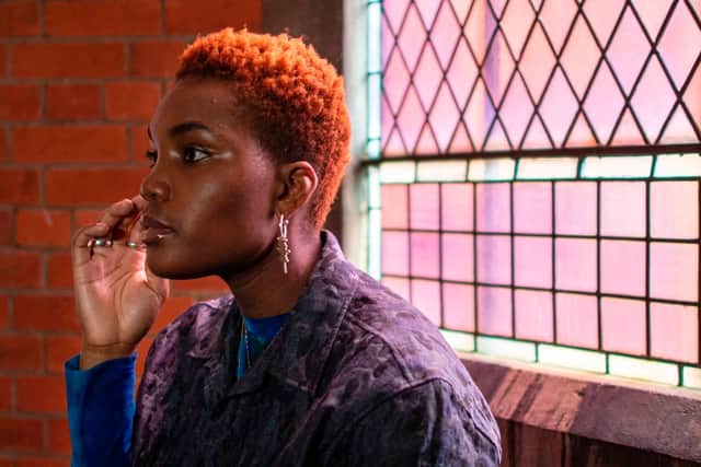 Arlo Parks poses for a portrait at The Church of The Holy Innocents in west London in February 2021 (Photo: JUSTIN TALLIS/AFP via Getty Images)