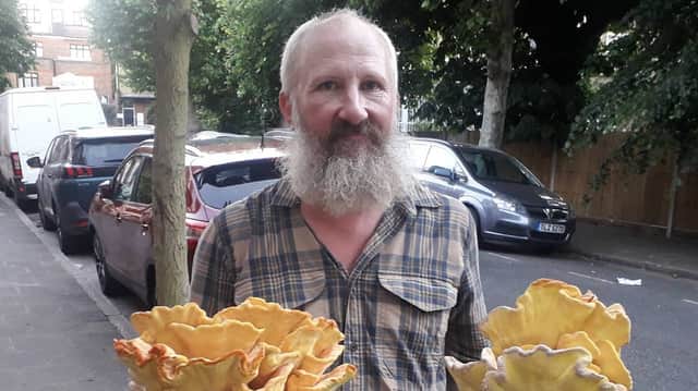 John the Poacher with some mushrooms. Credit: John the Poacher