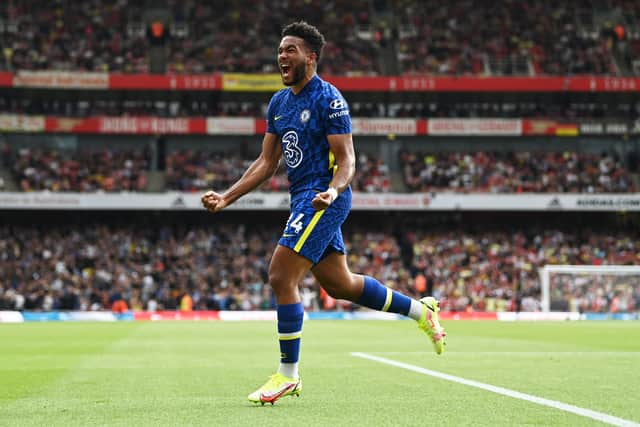 Reece James of Chelsea celebrates after scoring the second goal during the Premier League (Photo by Shaun Botterill/Getty Images)