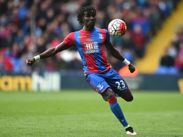 Pape Souare of Crystal Palace in action during the Barclays Premier League match Photo by Tom Dulat/Getty Images).