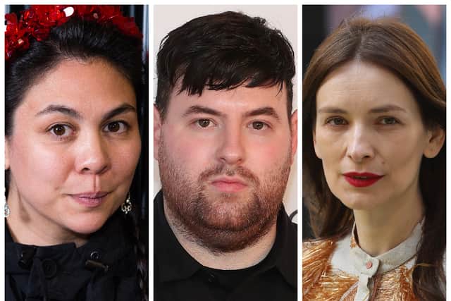 Some of the designers appearing at London Fashion Week, pictured from left to right, Simone Rocha, Richard Quinn and Roksanda.