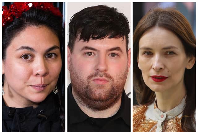 Some of the designers appearing at London Fashion Week, pictured from left to right,  Simone Rocha, Richard Quinn and Roksanda.