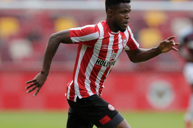 Frank Onyeka of Brentford in action during the pre season (Photo by Henry Browne/Getty Images)