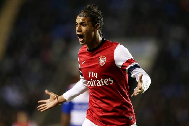 Marouane Chamakh of Arsenal during the Capital One Cup Fourth Round  (Photo by Scott Heavey/Getty Images) 