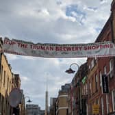 A gentrification row has erupted over plans to build a five-storey development in the old Truman Brewery on Brick Lane. Credit: Lynn Rusk