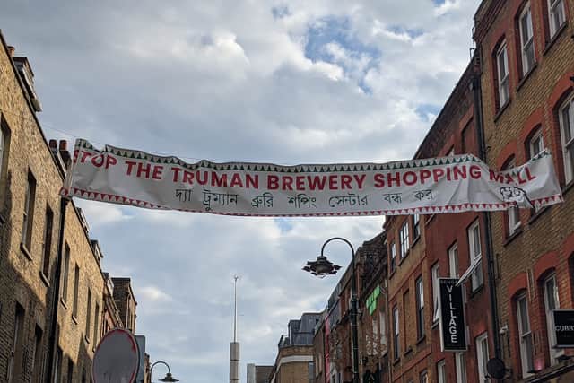 A gentrification row has erupted over plans to build a five-storey development in the old Truman Brewery on Brick Lane. Credit: Lynn Rusk