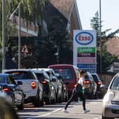 Queues at an Esso station in London. Credit: Dan Kitwood/Getty Images