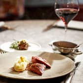 A stunning plate of food at the Game Bird, Lisa Goodwin-Allen’s new project in London. Credit: the Game Bird.