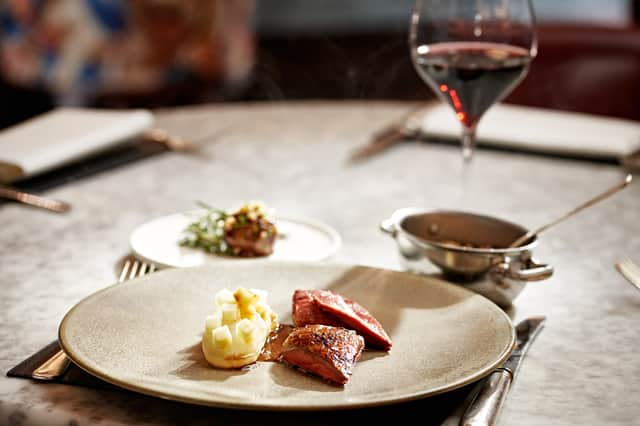 A stunning plate of food at the Game Bird, Lisa Goodwin-Allen’s new project in London. Credit: the Game Bird.