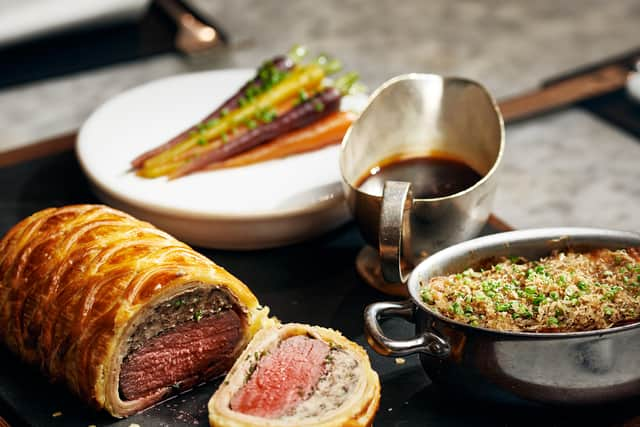 Lisa Goodwin-Allen’s venison Wellington at the Game Bird. Credit: the Game Bird