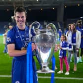 Cesar Azpilicueta of Chelsea celebrates with the Champions League Trophy (Photo by Manu Fernandez - Pool/Getty Images)
