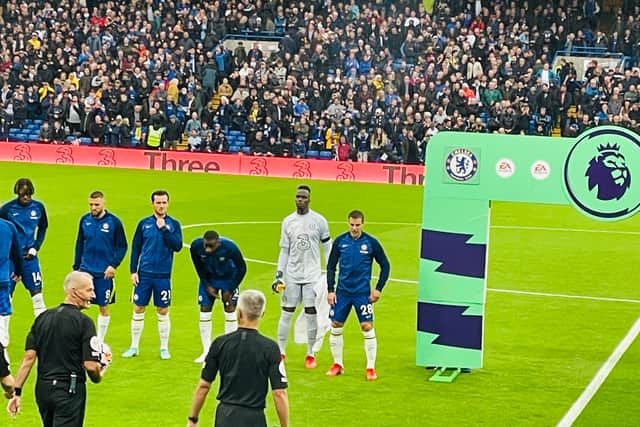 Edouard Mendy with his two towels ahead of the Southampton game 