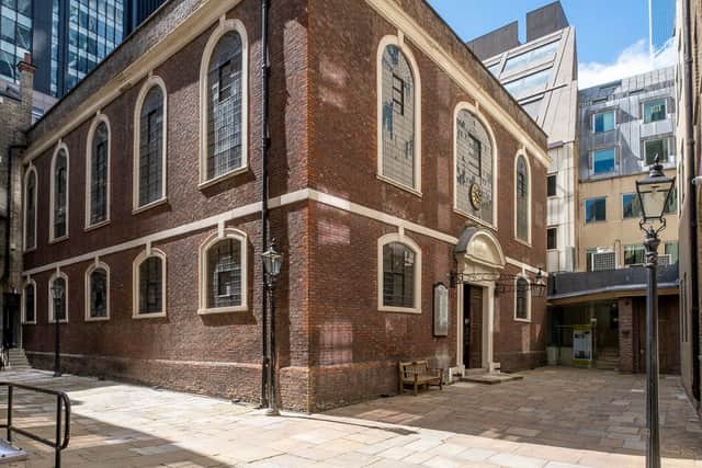 The Bevis Marks Synagogue in the City of London. Credit: LDR Service