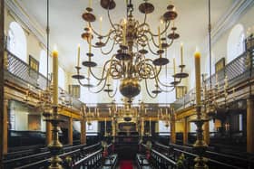 The Bevis Marks synagogue, a Grade-I listed building built in 1701. Credit: LDR Service