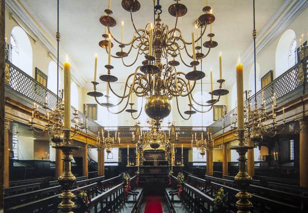 The Bevis Marks synagogue, a Grade-I listed building built in 1701. Credit: LDR Service