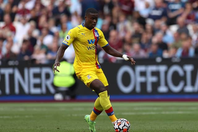 Marc Guehi of Crystal Palace during the Premier League match between West Ham United (Photo by Eddie Keogh/Getty Images)