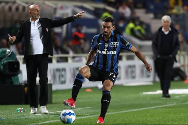 Davide Zappacosta of Atalanta BC in action during the Serie A match between Atalanta BC v AC Milan  (Photo by Marco Luzzani/Getty Images)