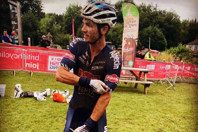 Alex Richardson, who rides for Alpecin-Fenix, with Mathieu van der Poel. Credit: alexrichitaly/Instagram