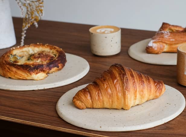 <p>Croissants and coffee at Pophams Bakery in Islington and Hackney. Credit: Pophams Bakery</p>