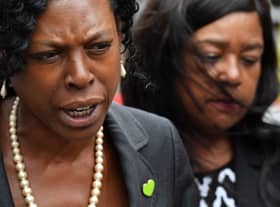 Yvette Williams, left, at the opening day of the Grenfell Tower inquiry. Credit: BEN STANSALL/AFP via Getty Images