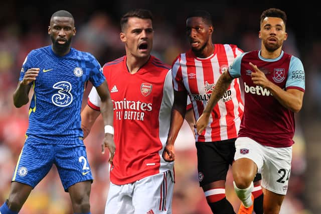 Four of the players who are doubts for their clubs this weekend (Getty images) 