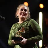 Adele during The 59th GRAMMY Awards (Photo: Christopher Polk/Getty Images for NARAS)