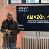 Sebastiao Salgado opening his exhibition at the Science Museum. Credit: Lynn Rusk