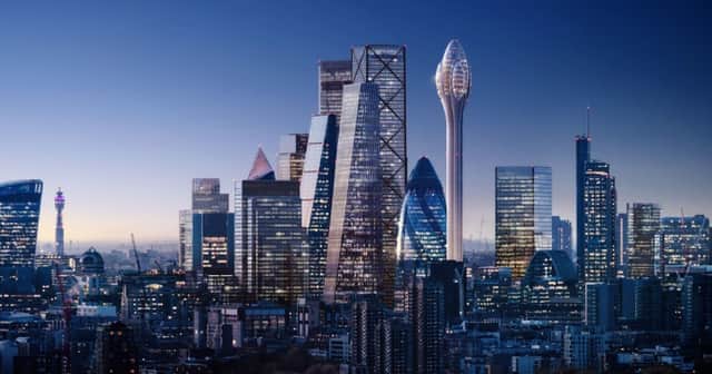 The Tulip would become London’s second tallest building, and the tallest in the City. Credit: DBOX for Foster + Partners 