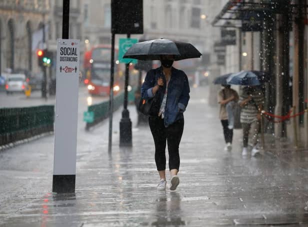 <p>Wales and much of England will be showered by heavy rain and thunderstorms on Wednesday (20 October) (Photo: Getty Images)</p>