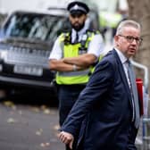 Secretary of State for Levelling Up, Housing and Communities Michael Gove was targeted by anti-lockdown protesters. Credit: Rob Pinney/Getty Images