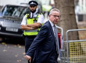 Secretary of State for Levelling Up, Housing and Communities Michael Gove was targeted by anti-lockdown protesters. Credit: Rob Pinney/Getty Images