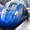 Train driver Danny Milne boards the Lumo train at King’s Cross. Credit: David Parry/PA Wire