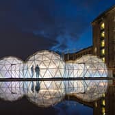 The Pollution Pods in King’s Cross’ Granary Square. Credit: John Sturrock