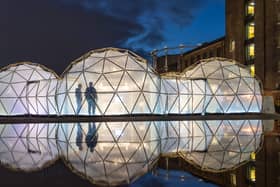 The Pollution Pods in King’s Cross’ Granary Square. Credit: John Sturrock