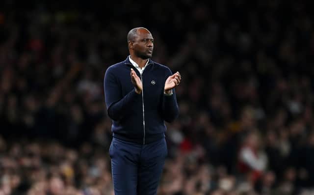 <p>Patrick Vieira, Manager of Crystal Palace reacts during the Premier League match (Photo by Shaun Botterill/Getty Images)</p>