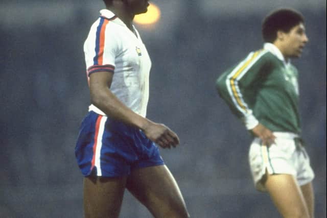 Laurie Cunningham playing for England. Credit: Allsport UK /Allsport
